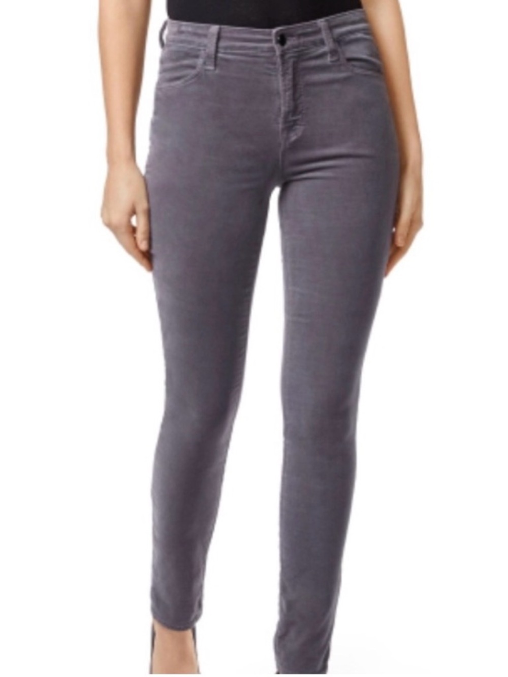 J Brand - mid rise crop brushed jeans - 26